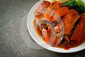 Peking duck or Roasted duck in Chinese style