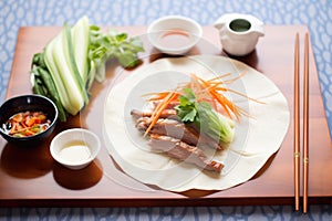 peking duck with steamed rice