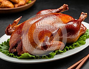 Peking duck on the table photo