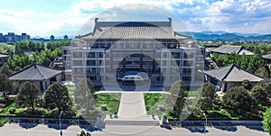 Peking University library aerial photography
