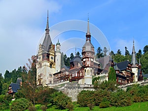 Peles Castle, Carpathian Mountains, Transylvania - Walachia, Sinaia, Romania - castelul Peles