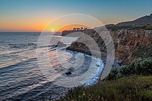 Pelican Cove and Point Vicente at Sunset