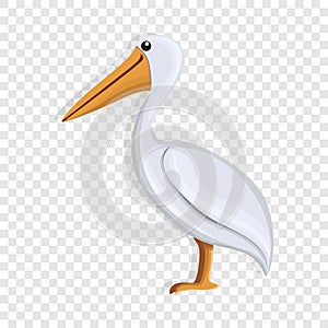 Pelican icon, cartoon style