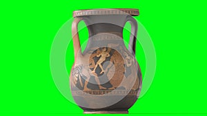 Pelike with green background