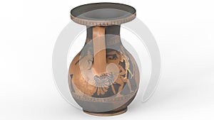 Pelike with white background