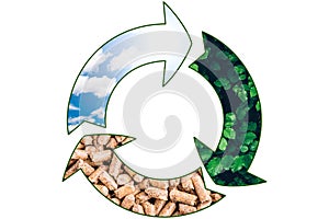 Pellet biomass renewable fuel green renewable sustainable economy photo