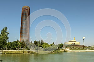 Pelli Tower in Sevilla, near expo 92.