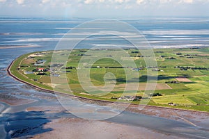 Pellworm Island, Aerial Photo of the Schleswig-Holstein Wadden Sea National Park