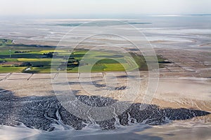 Pellworm Island, Aerial Photo of the Schleswig-Holstein Wadden Sea National Park
