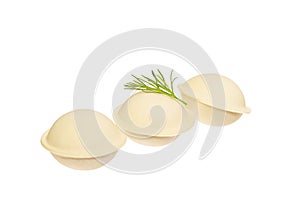 Pelmeni isolated on white