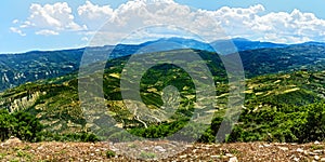 Peloponnese Greece agrarian landscape.