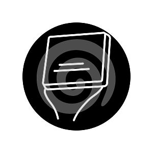 Peltier diode black line icon. Pictogram for web page