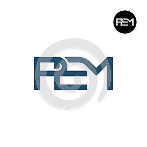PEM Logo Letter Monogram Design