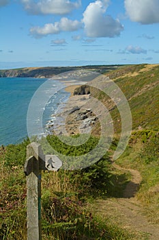 Pembrokeshire coast path near Newgale photo