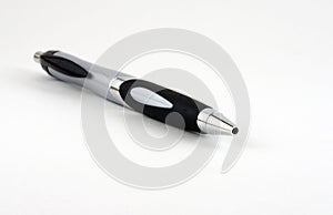 Silver and Black Ballpoint Pen