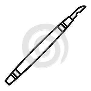 Pen calligraphy icon outline vector. Nib tool