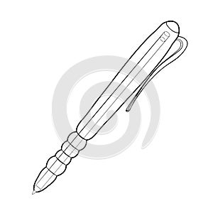 The pen clerical with ink. vector illustration