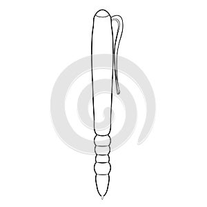 The pen clerical with ink. vector illustration