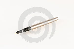 Pen closeup on white background