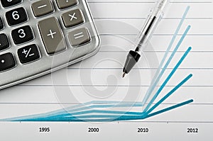 Pen and finance diagram