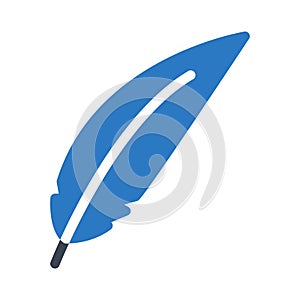 Pen glyph colour vector  icon
