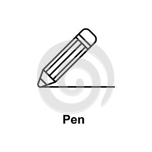 a pen icon. Element of school icon for mobile concept and web apps. Thin line icon for website design and development, app develop
