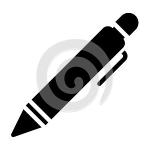 Pen icon in solid style for any projects