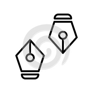 Pen icon vector isolated on white background, Pen sign , line and outline elements in linear style