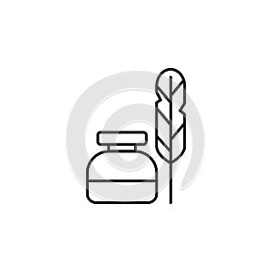 pen and ink. Element of education icon for mobile concept and web apps. Thin line pen and ink can be used for web and mobile