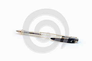 Pen isolated on white background, ballpoint black pen