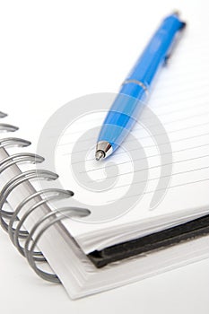 Pen on notebook