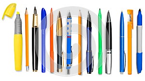 Pen, pencil, crayon