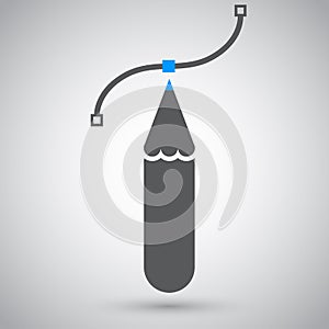 Pen/pencil icon, flat design