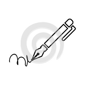 Pen, pencil, write, writing line icon, outline