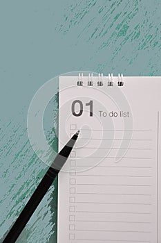 Pen Point to Fisrt of Month Blank To do List