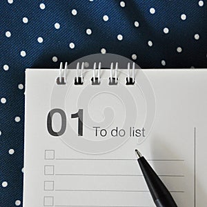 Pen Point to Fisrt of Month To do List in Square size Image