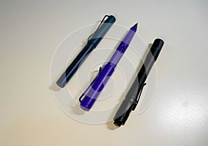 Pen refill writing accessories. Details and close-up.