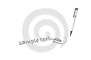 Pen sample text