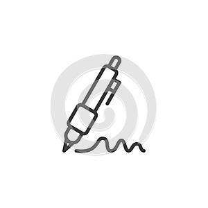 Pen and signature line icon photo