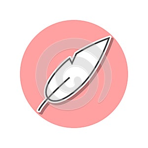 pen sticker icon. Simple thin line, outline vector of web icons for ui and ux, website or mobile application