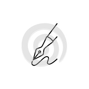 Pen thin icon isolated on white background