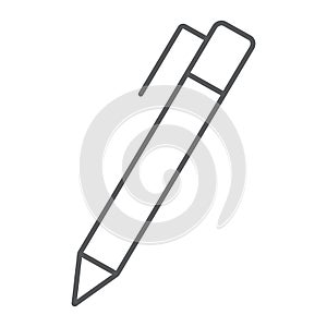 Pen thin line icon, school and education, edit