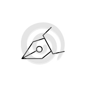 pen tip icon. Element of simple web icon. Thin line icon for website design and development, app development. Premium icon