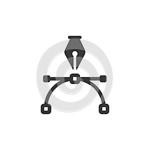 Pen Tool anchor point icon. Vector flat glyph illustration