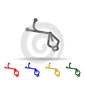 Pen tool creative multi color style icon. Simple thin line, outline vector of web icons for ui and ux, website or mobile