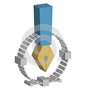 Pen Tool Isolated Vector Icon Editable