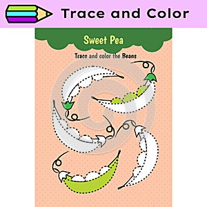 Pen tracing lines activity worksheet for children. Pencil control for kids practicing motoric skills. Sweet Pea photo