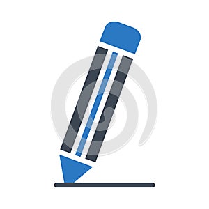 Pen glyph colour vector icon