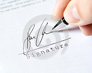 Pen work hand work signature