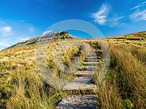 Pen-y-ghent mountain with path